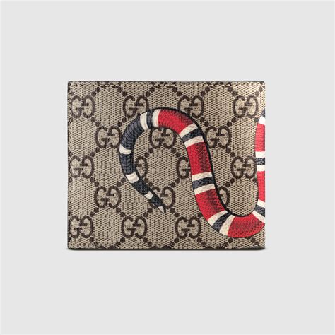 gucci supreme face wallet|Gucci snakeskin wallet.